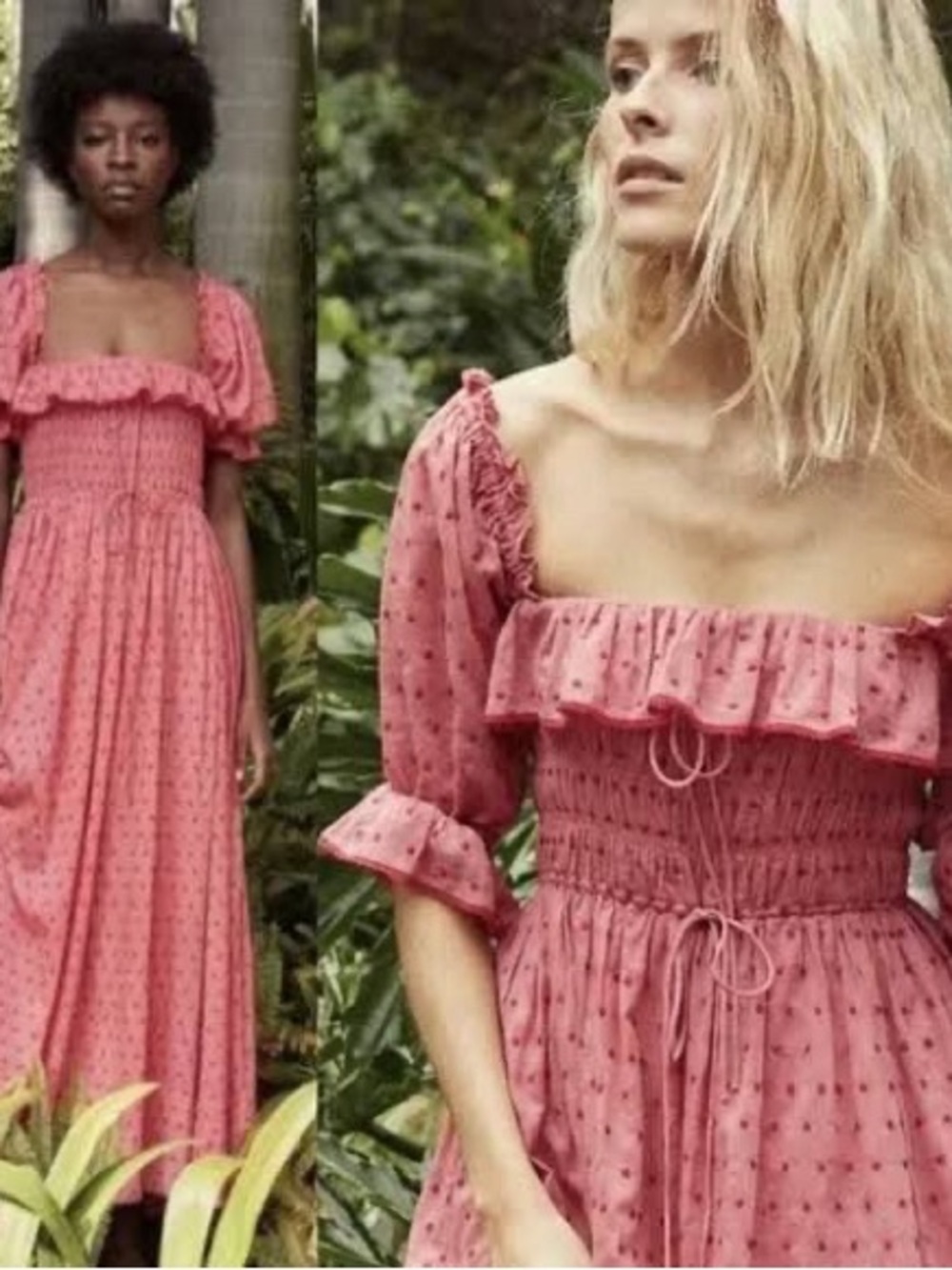 Doen Rose Pink “Sol” Embroidered Cotton Dress marked xs but seems more like an S